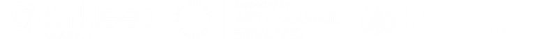 Kirklees Council logo, Arts Council England logo, Funded by UK Government logo