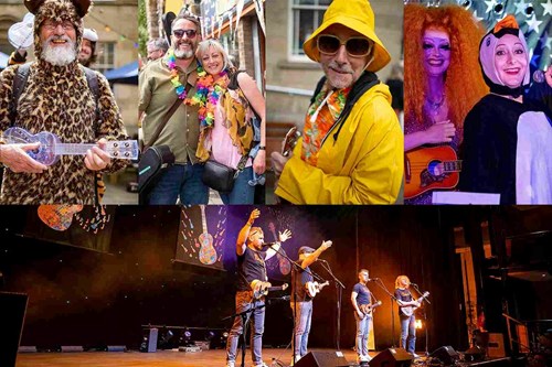 Collage of images from previous Grand Norther Ukulele Festivals 